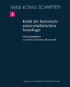 Buchcover Kritik der historischexistenzialistischen Soziologie