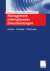 Buchcover Management internationaler Dienstleistungen