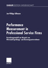 Buchcover Performance Measurement in Professional Service Firms