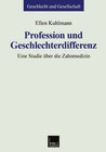 Buchcover Profession und Geschlechterdifferenz