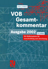 Buchcover VOB Vergabe- und Vertragsordnung für Bauleistungen - Gesamtkommentar