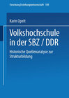 Buchcover Volkshochschule in der SBZ/DDR