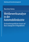 Buchcover Wettbewerbsanalyse in der Automobilindustrie