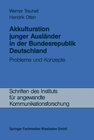 Buchcover Akkulturation junger Ausländer in der Bundesrepublik Deutschland