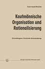 Buchcover Kaufmännische Organisation und Rationalisierung