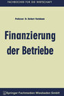 Buchcover Finanzierung der Betriebe