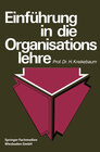 Buchcover Einführung in die Organisationslehre