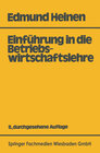 Buchcover Einführung in die Betriebswirtschaftslehre