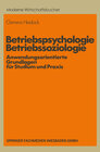 Buchcover Betriebspsychologie/Betriebssoziologie