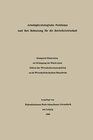 Buchcover Arbeitsphysiologische Probleme und ihre Bedeutung für die Betriebswirtschaft