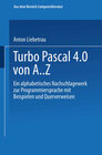 Buchcover Turbo Pascal 4.0 von A. Z