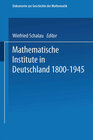 Buchcover Mathematische Institute in Deutschland 1800–1945