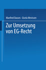 Buchcover Zur Umsetzung von EG-Recht