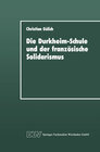Buchcover Die Durkheim-Schule und der französische Solidarismus