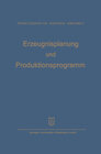 Buchcover Erzeugnisplanung und Produktionsprogramm