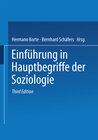 Buchcover Einführung in Hauptbegriffe der Soziologie