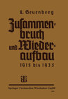 Buchcover Zusammenbruch und Wiederaufbau 1918–1935