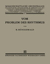 Buchcover Vom Problem des Rhythmus