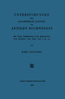 Buchcover Untersuchungen über Ausgewählte Kapitel des Antiken Buchwesens