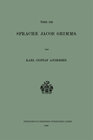 Buchcover Über die Sprache Jacob Grimms