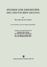 Buchcover Studien zur Geschichte des Deutschen Geistes