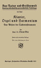 Buchcover Klavier, Orgel und Harmonium