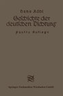 Buchcover Geschichte der deutschen Dichtung