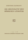 Buchcover Die Originalität der Römischen Literatur