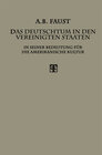 Buchcover Das Deutschtum in den Vereinigten Staaten