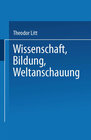 Buchcover Wissenschaft Bildung Weltanschauung