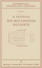 Buchcover Wie Man Einstens Rechnete