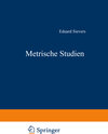 Buchcover Metrische Studien