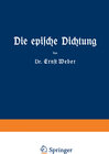 Buchcover Die epische Dichtung