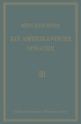 Buchcover Die Amerikanische Sprache