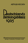 Buchcover Deutschlands Zahlungsbilanz 1925