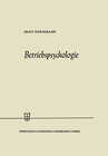 Buchcover Betriebspsychologie