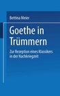 Buchcover Goethe in Trümmern