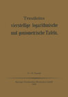 Buchcover Treutleins Vierstellige Logarithmische und Goniometrische Tafeln