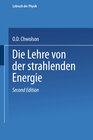 Buchcover Die Lehre von der strahlenden Energie