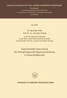 Buchcover Experimentelle Untersuchung der Nichtgleichgewichts-Expansionsströmung im Hyperschallbereich