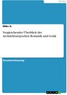 Buchcover Vergleichender Überblick der Architekturepochen Romanik und Gotik
