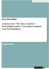 Buchcover Amartya Sens "The Idea of Justice". Rechtsphilosophie, Umweltgerechtigkeit und Nachhaltigkeit