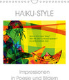 Buchcover Haiku-Style (Wandkalender 2019 DIN A4 hoch)
