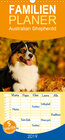Buchcover Bekannt wie ein bunter Hund. Australian Shepherd - Familienplaner hoch (Wandkalender 2019 , 21 cm x 45 cm, hoch)