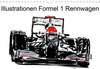Buchcover Illustrationen Formel 1 Rennwagen (Wandkalender 2020 DIN A4 quer)