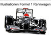 Buchcover Illustrationen Formel 1 Rennwagen (Wandkalender 2020 DIN A2 quer)