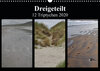 Buchcover Dreigeteilt - 12 Triptychen 2020 (Wandkalender 2020 DIN A3 quer)