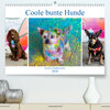 Buchcover Coole bunte Hunde (Premium, hochwertiger DIN A2 Wandkalender 2020, Kunstdruck in Hochglanz)