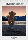 Buchcover Travelling Teddy in Europa (Tischkalender 2021 DIN A5 hoch)