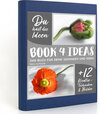Buchcover BOOK 4 IDEAS modern | Mohn im Porträt, Notizbuch, Bullet Journal mit Kreativitätstechniken und Bildern, DIN A5